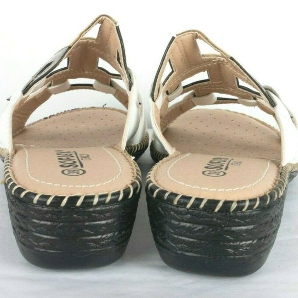Soflex Italy Comfort Ortho White Leather Sandals - Picture 10 of 10